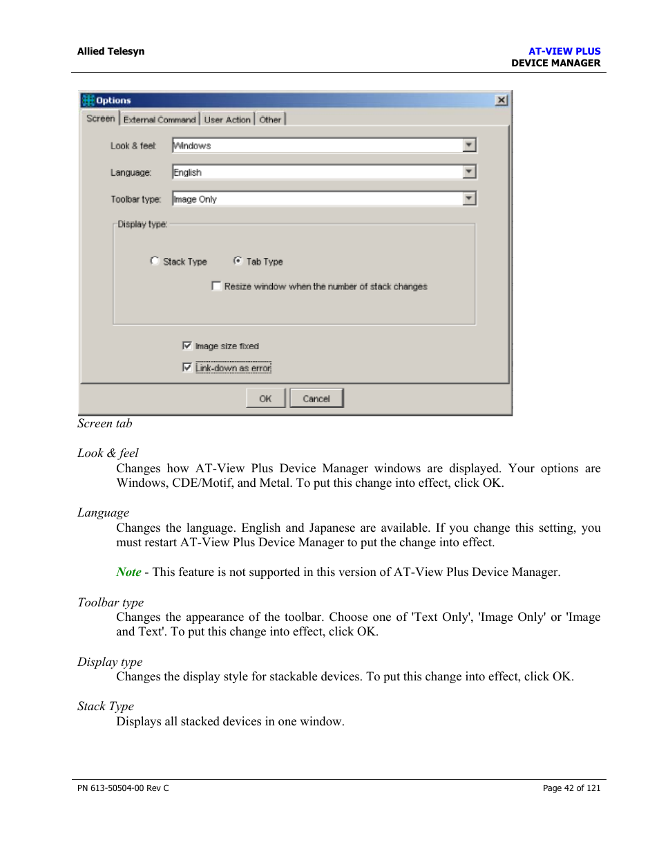Allied Telesis AT-VIEW PLUS 2.3 DEVICE MANAGER User Manual | Page 42 / 121
