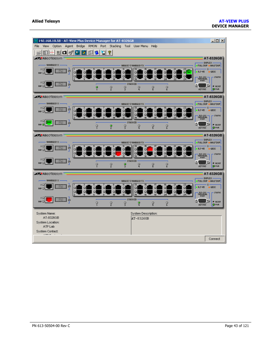 Allied Telesis AT-VIEW PLUS 2.3 DEVICE MANAGER User Manual | Page 43 / 121