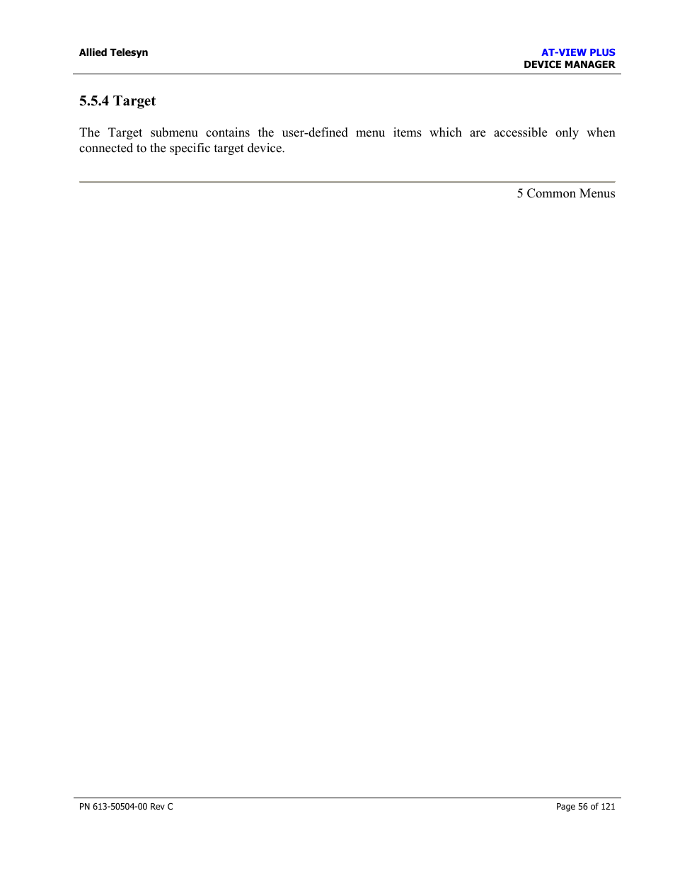 4 target | Allied Telesis AT-VIEW PLUS 2.3 DEVICE MANAGER User Manual | Page 56 / 121