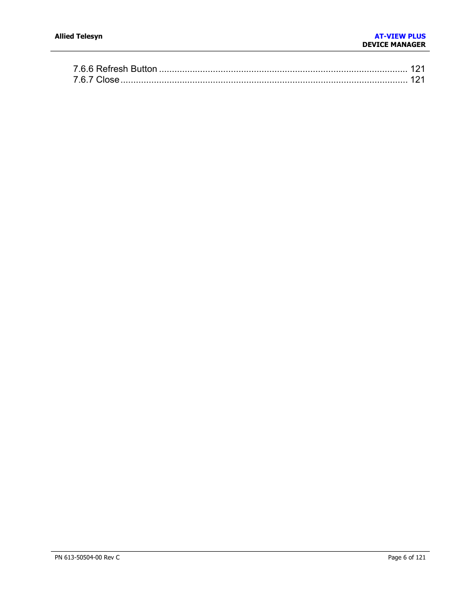 Allied Telesis AT-VIEW PLUS 2.3 DEVICE MANAGER User Manual | Page 6 / 121