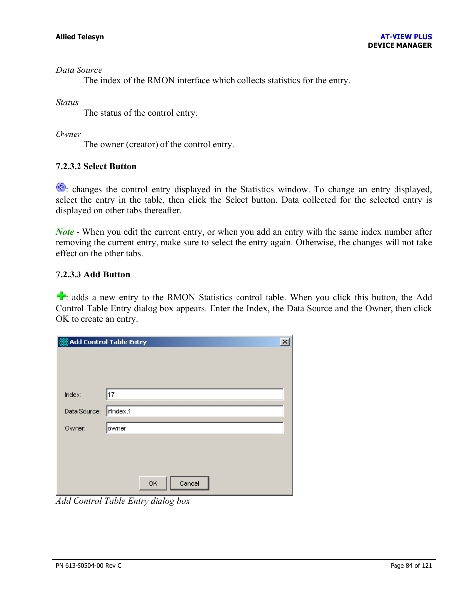 Allied Telesis AT-VIEW PLUS 2.3 DEVICE MANAGER User Manual | Page 84 / 121
