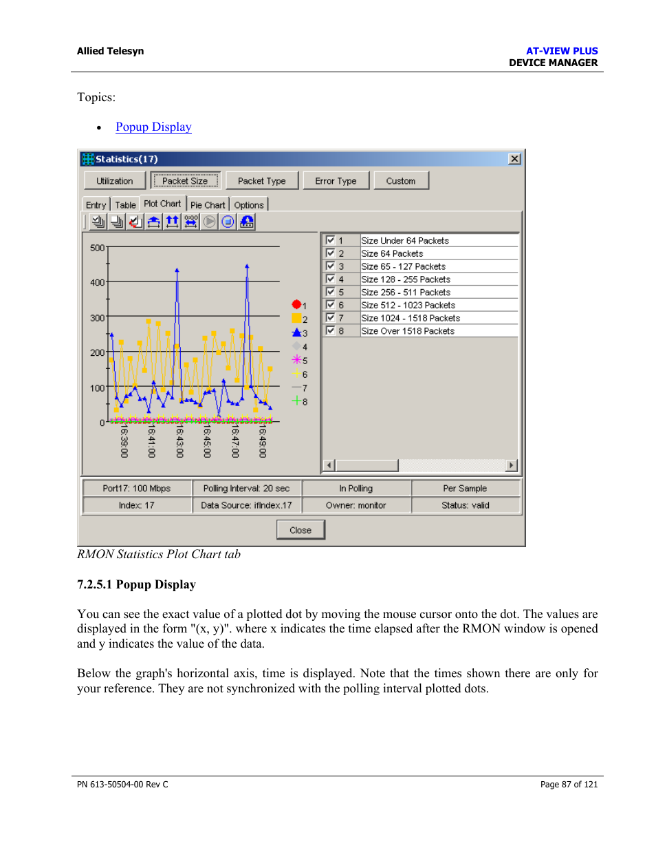 Allied Telesis AT-VIEW PLUS 2.3 DEVICE MANAGER User Manual | Page 87 / 121