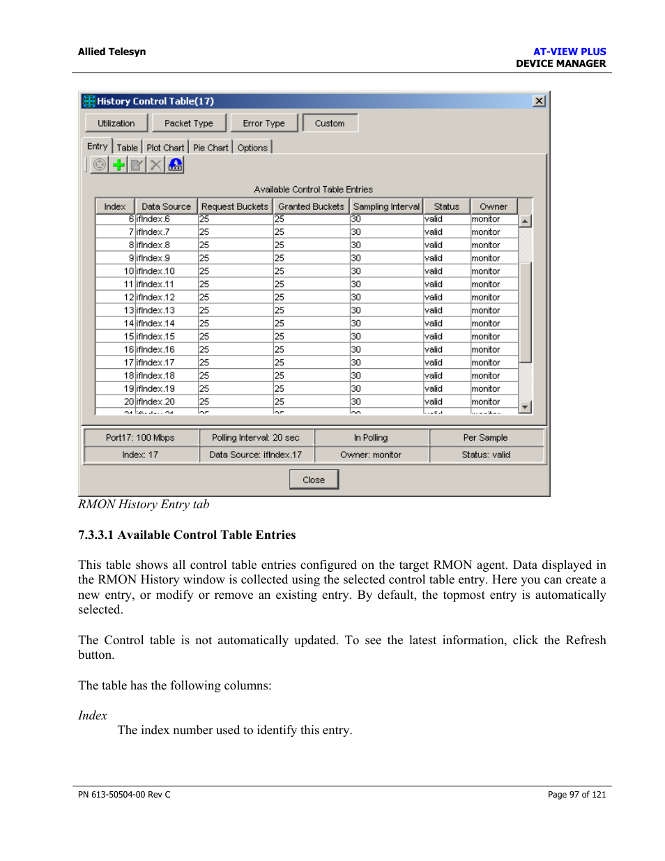 Allied Telesis AT-VIEW PLUS 2.3 DEVICE MANAGER User Manual | Page 97 / 121