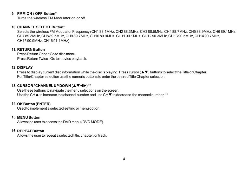 Audiovox Movies2Go 128-8290 User Manual | Page 8 / 28