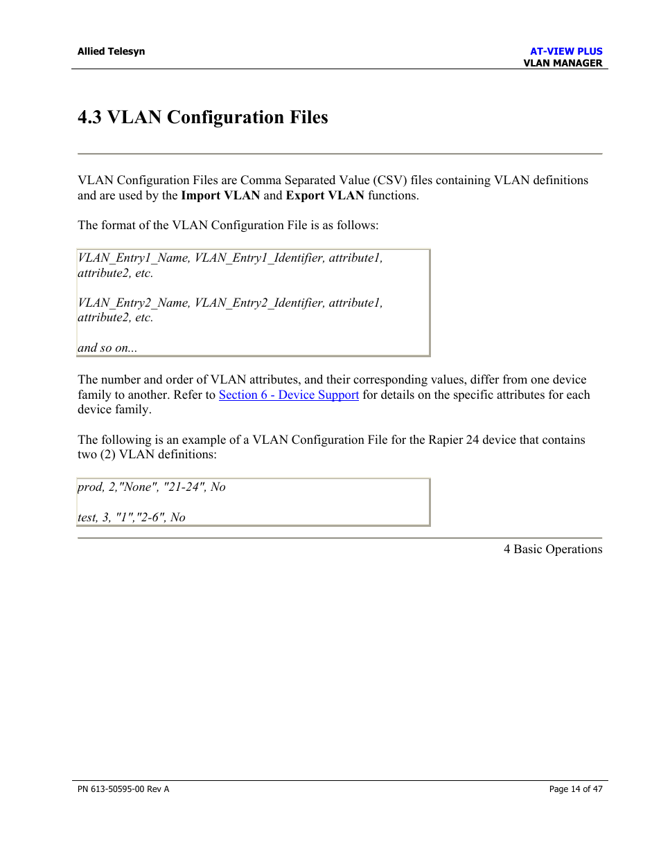 3 vlan configuration files | Allied Telesis AT-VIEW PLUS 2.3 VLAN MANAGER User Manual | Page 14 / 47