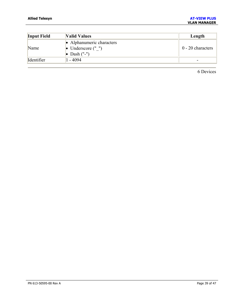 Allied Telesis AT-VIEW PLUS 2.3 VLAN MANAGER User Manual | Page 39 / 47