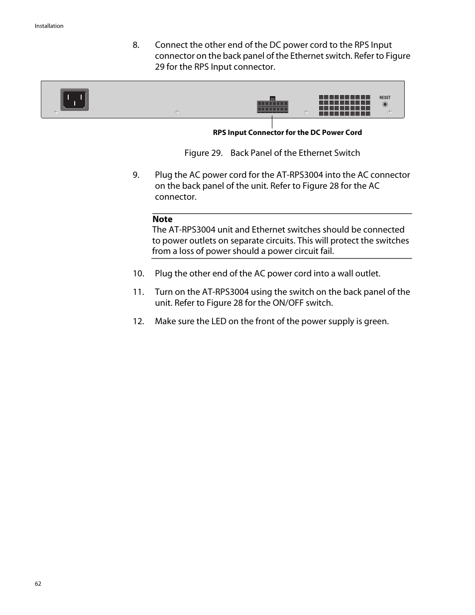 Allied Telesis AT-8088/xx (MT and SC) User Manual | Page 62 / 116