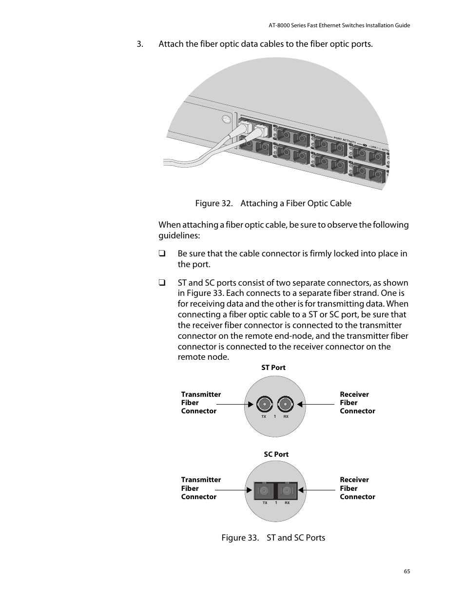 Allied Telesis AT-8088/xx (MT and SC) User Manual | Page 65 / 116