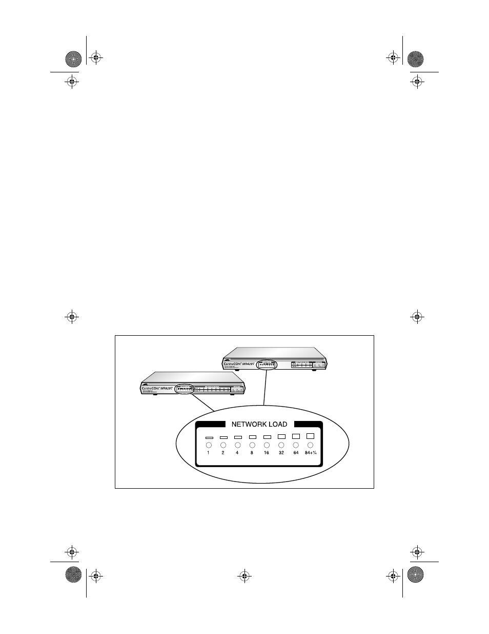 Aui network port, Led status indicators, Network load indicators | Figure4: network load indicators | Allied Telesis AT-MR820T User Manual | Page 29 / 66