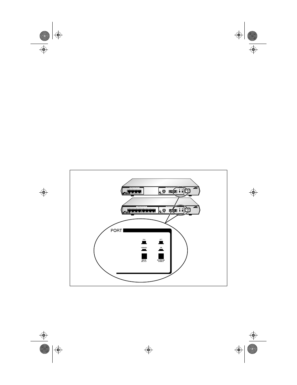 Figure4: backbone switches, 10base2/aui backbone port switches | Allied Telesis AT-MR820TR User Manual | Page 27 / 72