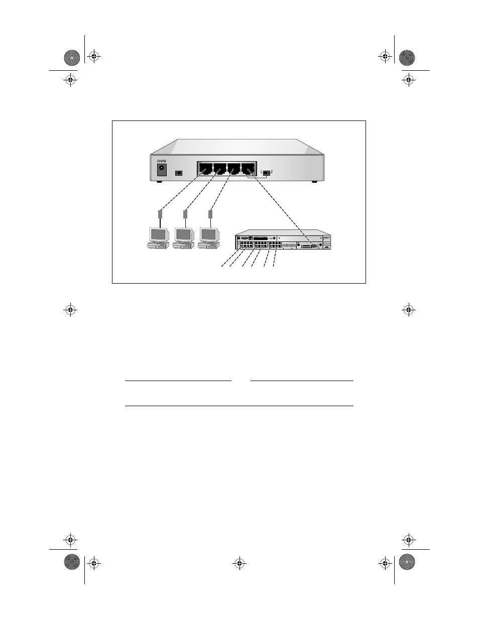 Installing cascaded hubs, Connect a category 5 utp/stp cable to port 1 of, Set the mdi/mdi-x switch of port 1 on the first | Connect the other end of the utp/stp cable to p | Allied Telesis AT-MR904TX User Manual | Page 16 / 28