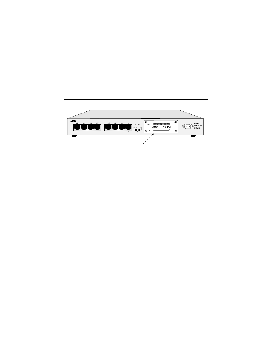 Stackable/cascade hub, Figure4: installed at-mr901 stacking module | Allied Telesis AT-MR908TX User Manual | Page 26 / 62