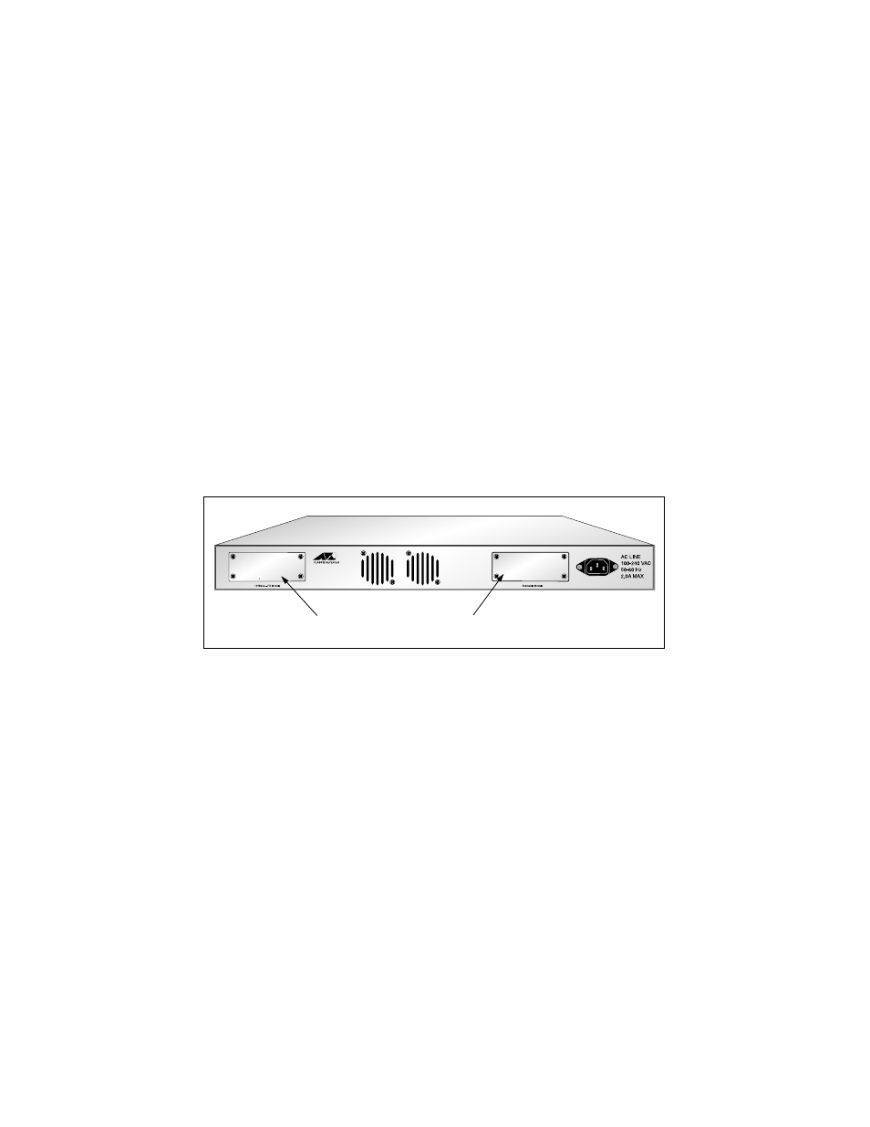 Figure2: at-mr912tx back panel, Back panel network cascade expansion | Allied Telesis AT-MR912TX User Manual | Page 22 / 68