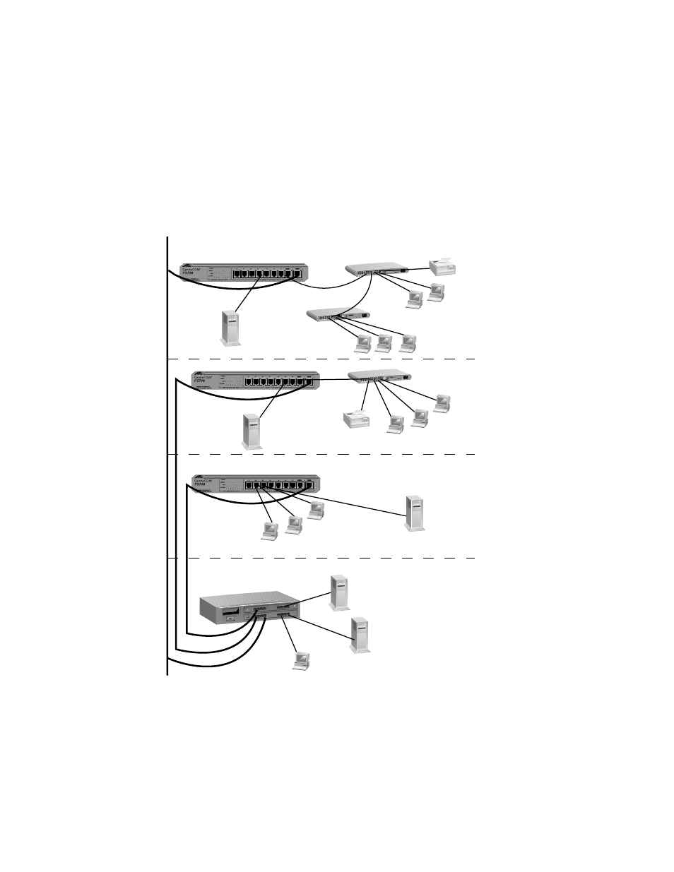 Uplink configuration | Allied Telesis AT-FS708 CentreCOM User Manual | Page 23 / 50