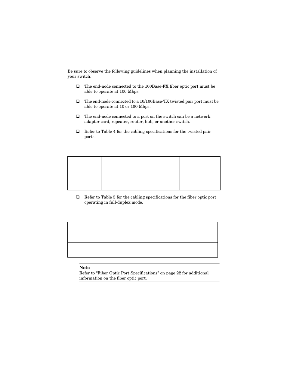 Planning the installation | Allied Telesis AT-FS717FC/xx User Manual | Page 23 / 46