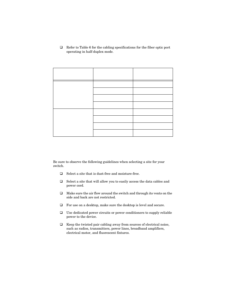 Selecting a site | Allied Telesis AT-FS717FC/xx User Manual | Page 24 / 46