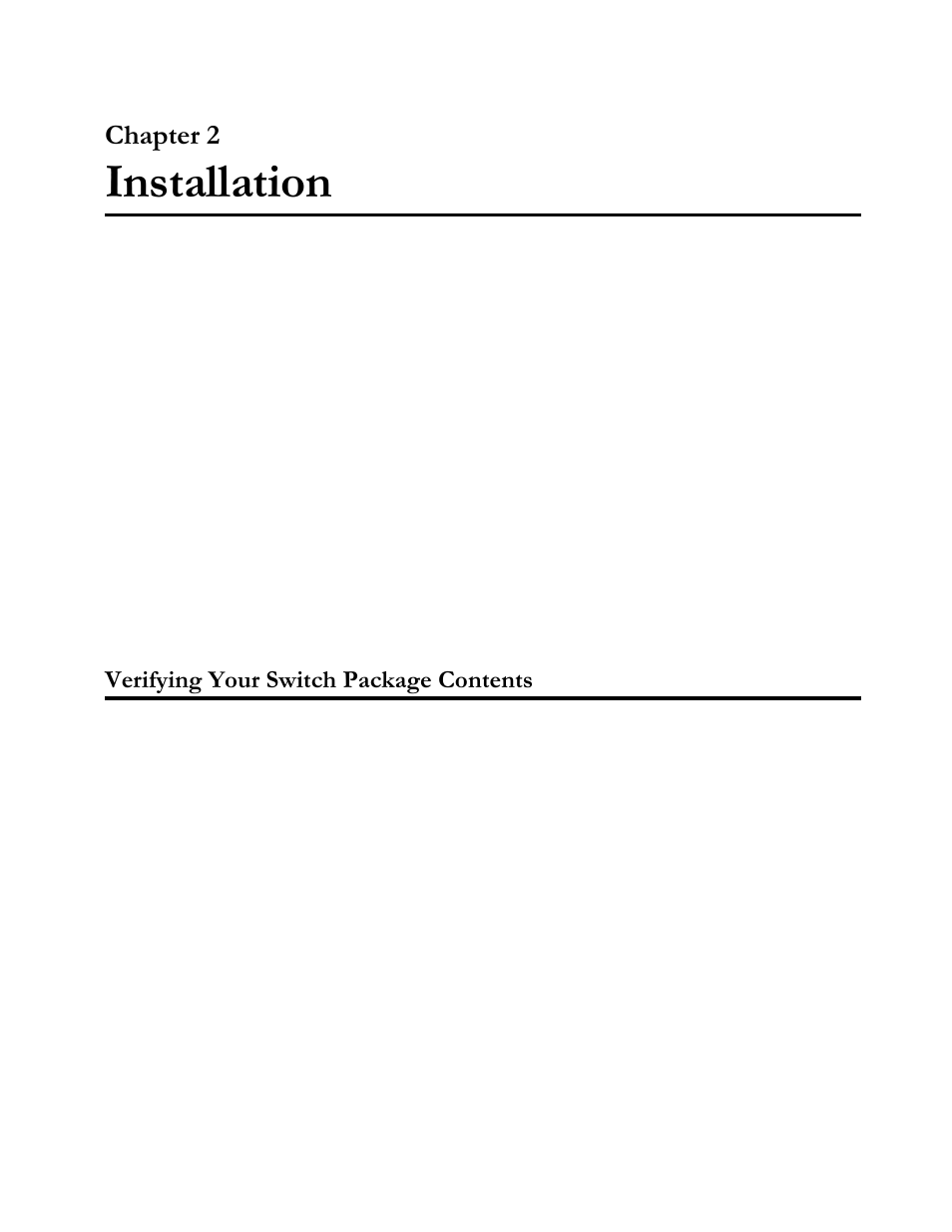 Chapter2, Installation, Verifying your switch package contents | Chapter 2, Her described in chapter 2, Qvwdoodwlrq, Kdswhu 5, 9huli\lqj#<rxu#6zlwfk#3dfndjh#&rqwhqwv | Allied Telesis AT-FS724 User Manual | Page 21 / 68