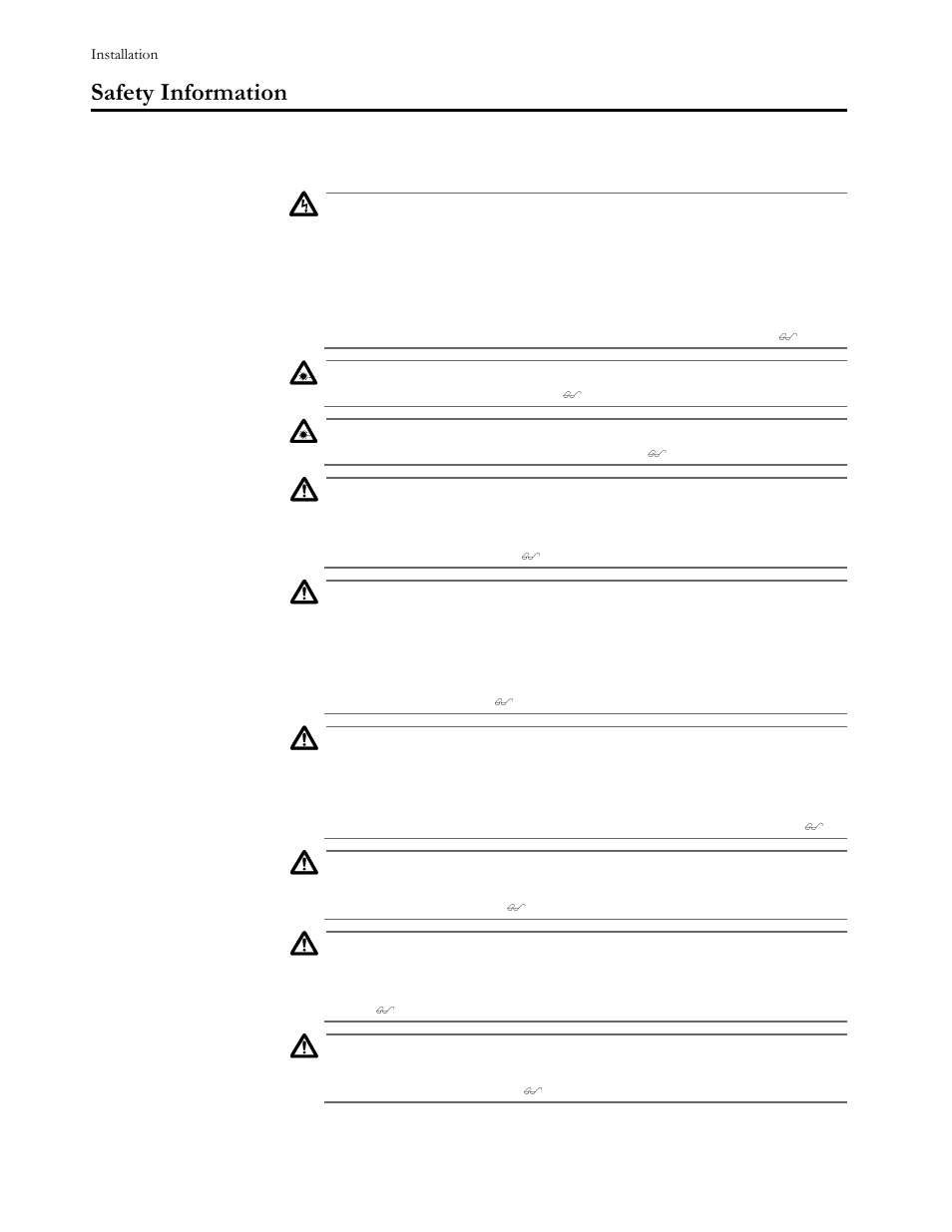 Safety information, 6dihw\#,qirupdwlrq | Allied Telesis AT-FS724 User Manual | Page 22 / 68