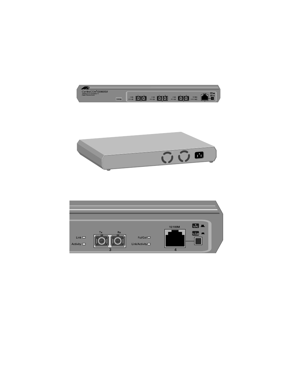 Physical description | Allied Telesis AT-GS903SX User Manual | Page 12 / 44