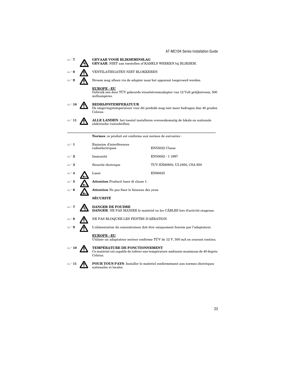 Allied Telesis AT-MC104ST/FS3, FS4 User Manual | Page 33 / 42