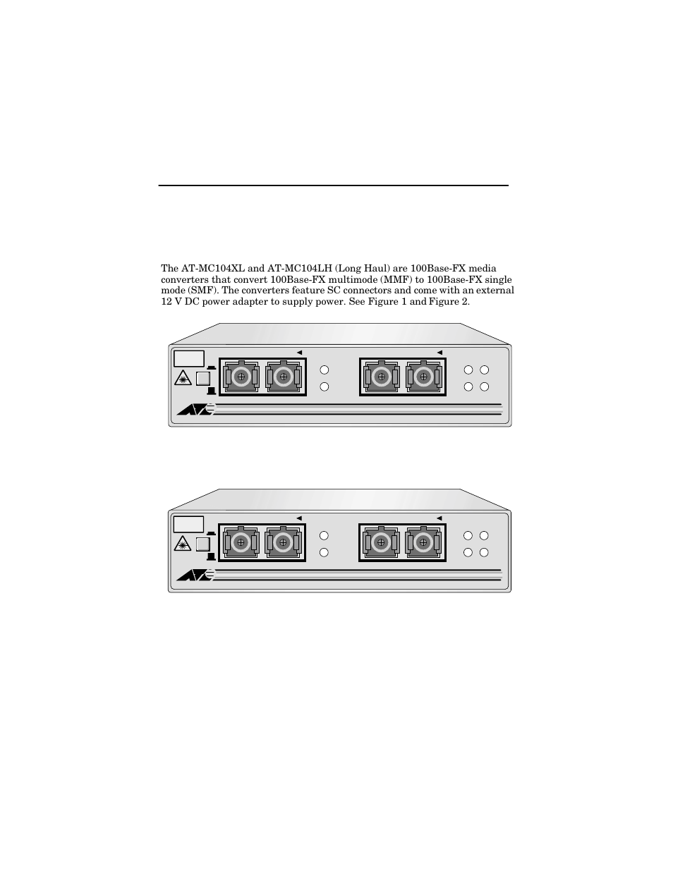 At-mc104xl and at-mc104lh media converters | Allied Telesis AT-MC104LH User Manual | Page 7 / 28