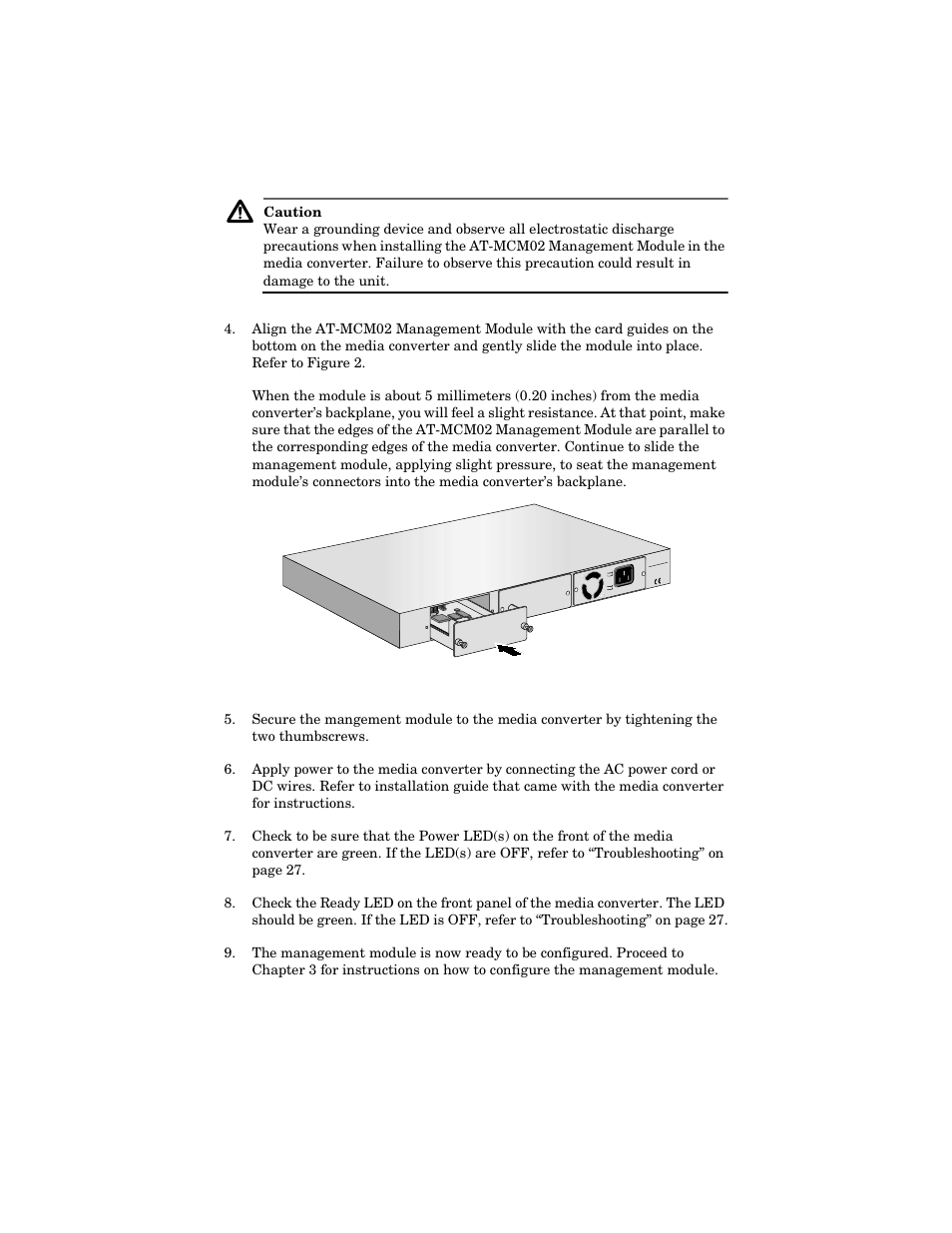 Allied Telesis AT-MCM02 User Manual | Page 16 / 52