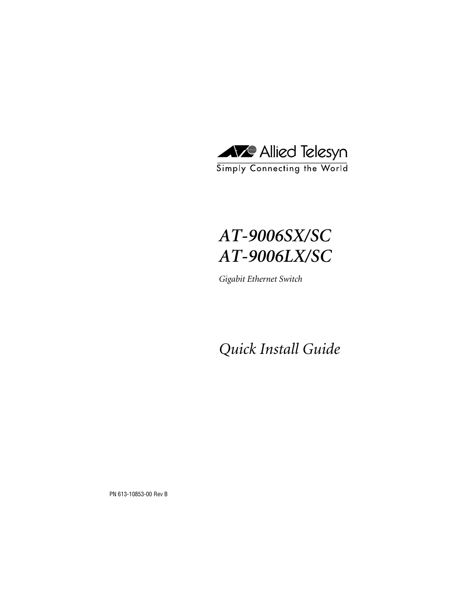 Allied Telesis AT-9006LX/SC User Manual | 38 pages