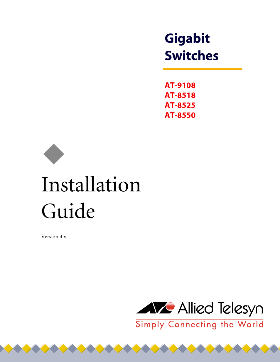 Allied Telesis AT-8550 User Manual | 43 pages