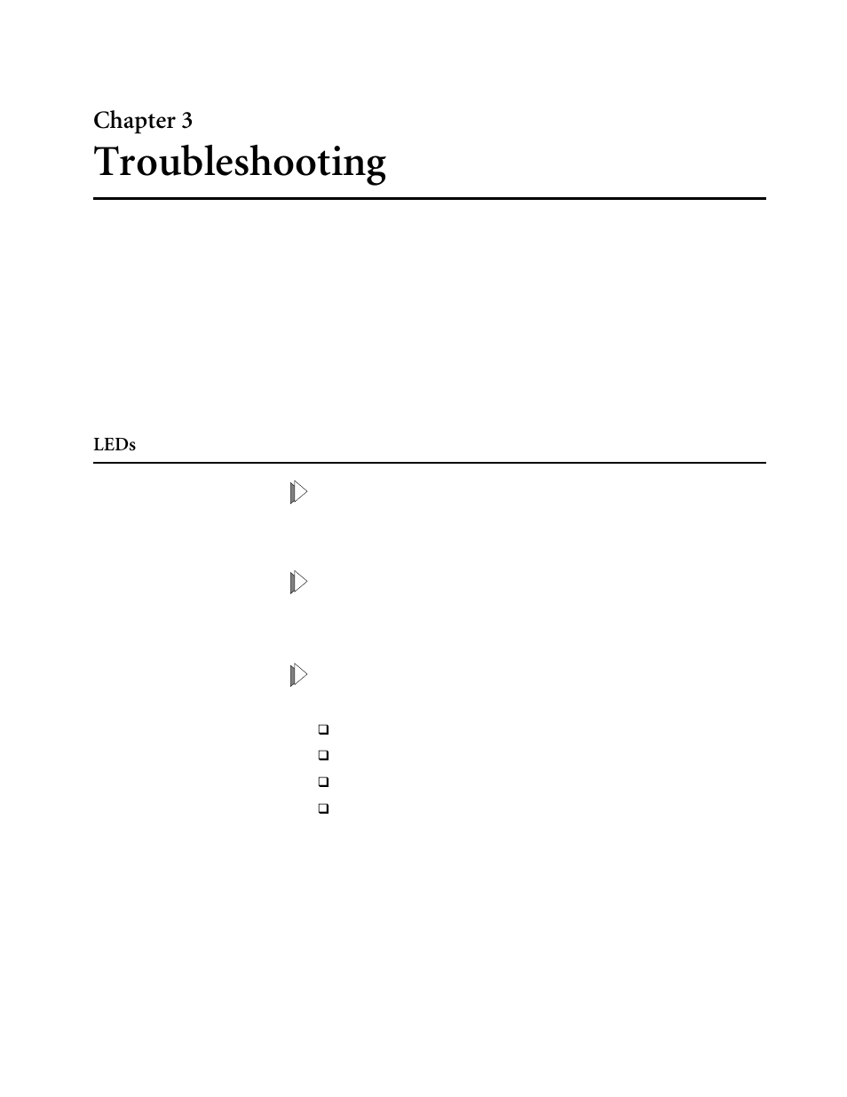 Chapter 3, Troubleshooting, Leds | Allied Telesis AT-8550 User Manual | Page 29 / 43