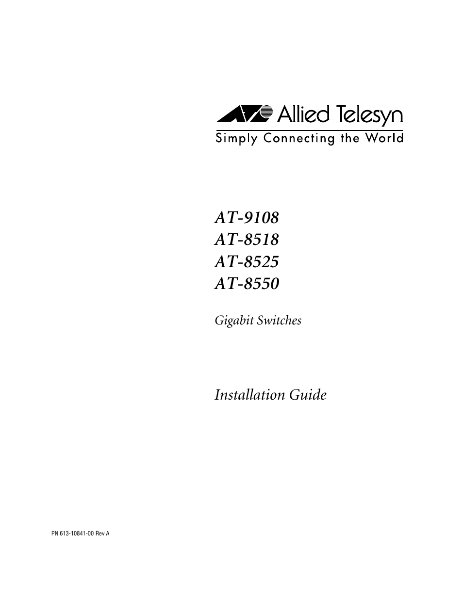 Installation guide | Allied Telesis AT-8550 User Manual | Page 3 / 43
