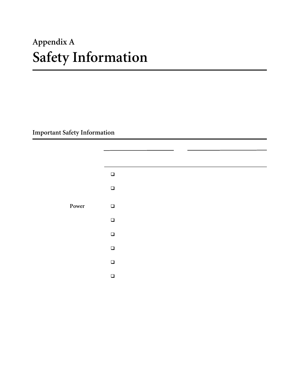 Appendix a, Safety information, Important safety information | Power | Allied Telesis AT-8550 User Manual | Page 31 / 43