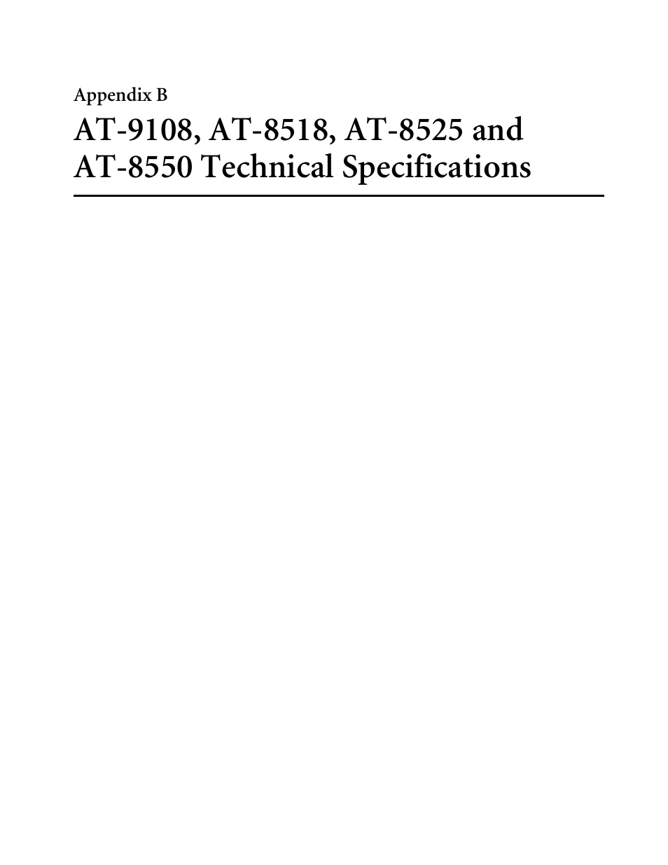 Appendix b | Allied Telesis AT-8550 User Manual | Page 35 / 43