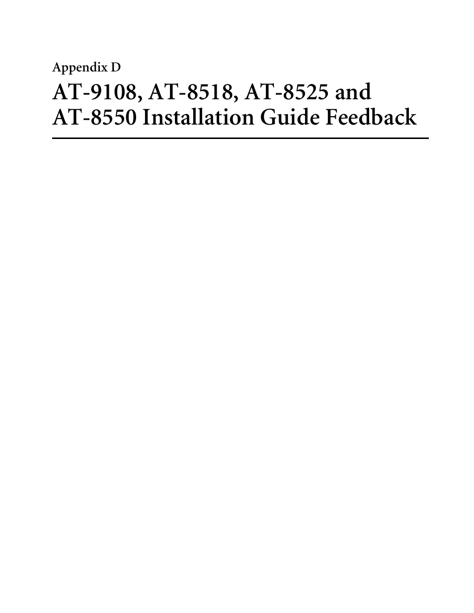Appendix d | Allied Telesis AT-8550 User Manual | Page 39 / 43