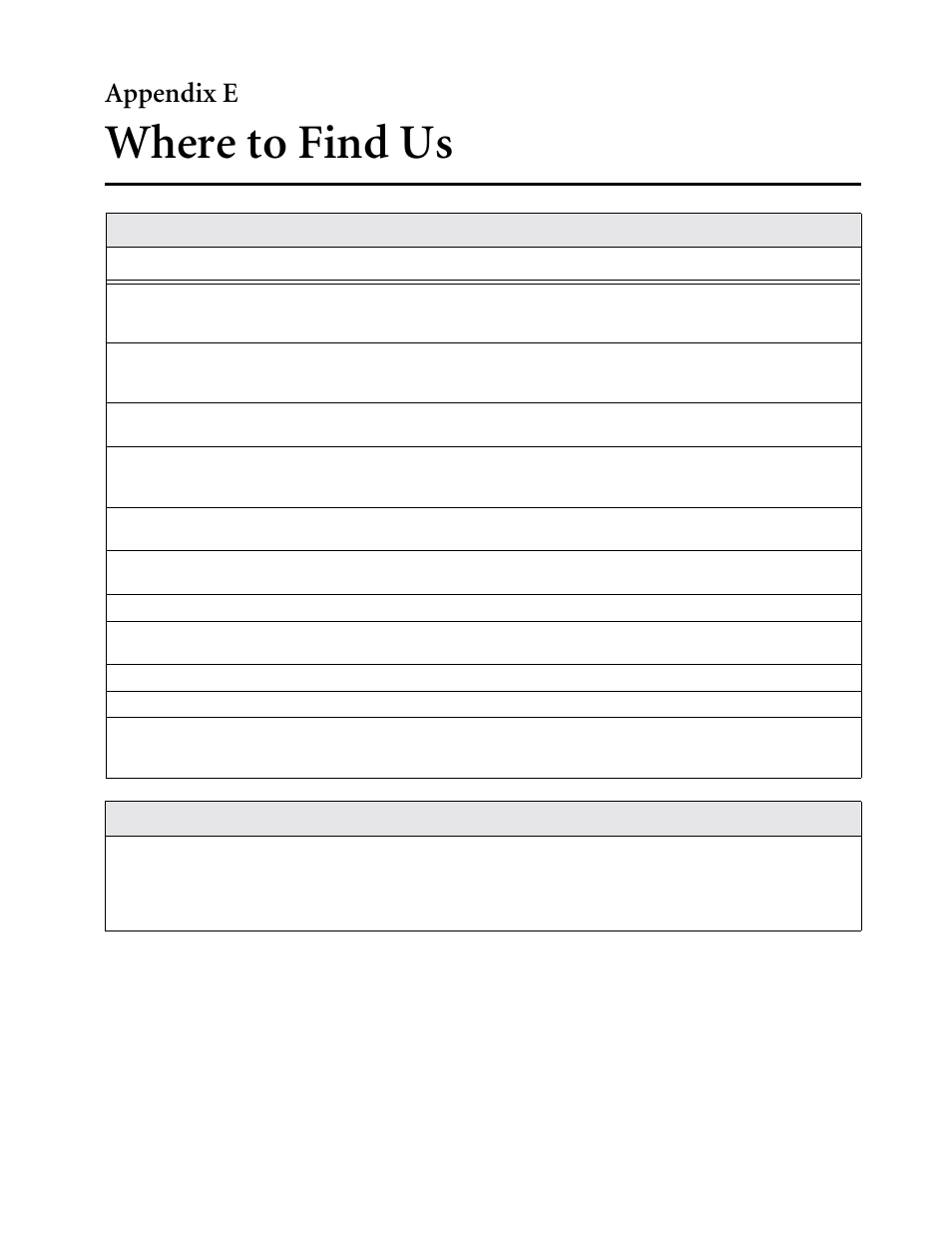 Appendix e, Where to find us | Allied Telesis AT-8550 User Manual | Page 41 / 43