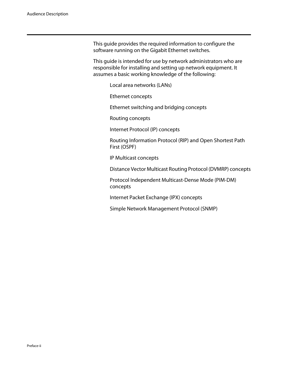 Audience description | Allied Telesis AT-8550 User Manual | Page 10 / 260
