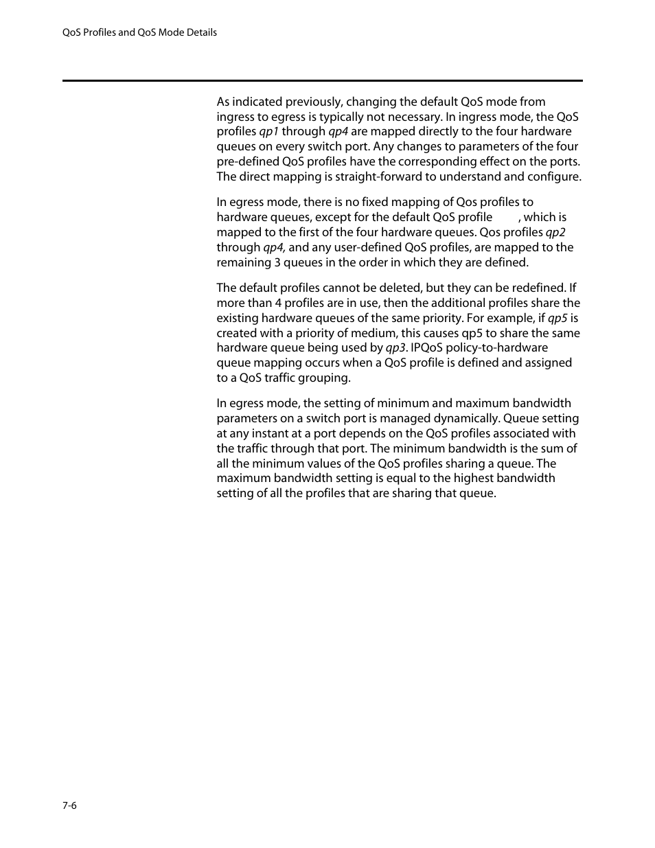 Qos profiles and qos mode details, Qos profiles and qos mode details -6 | Allied Telesis AT-8550 User Manual | Page 112 / 260