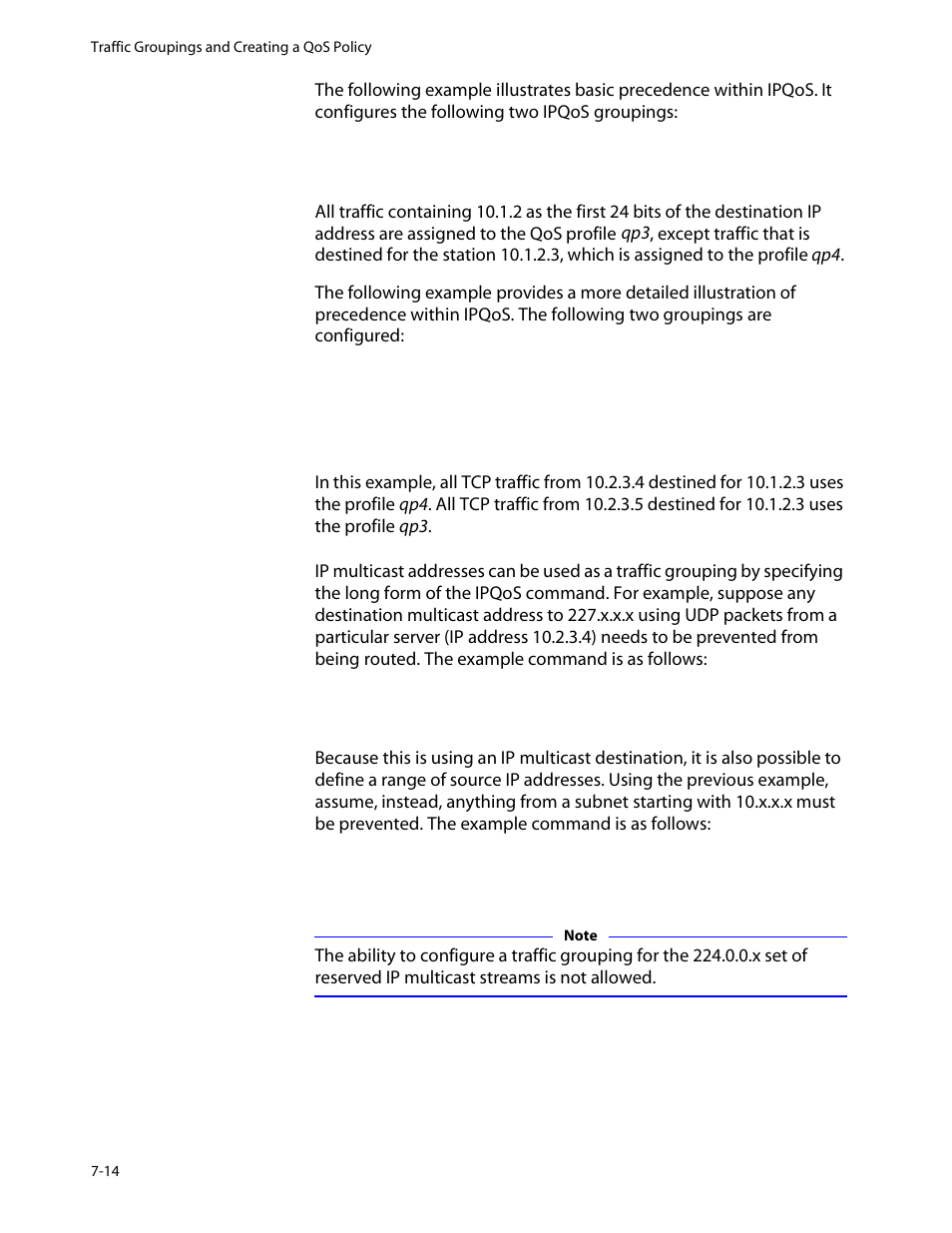 Ipqos and multicast addresses, Ipqos and multicast addresses -14 | Allied Telesis AT-8550 User Manual | Page 120 / 260