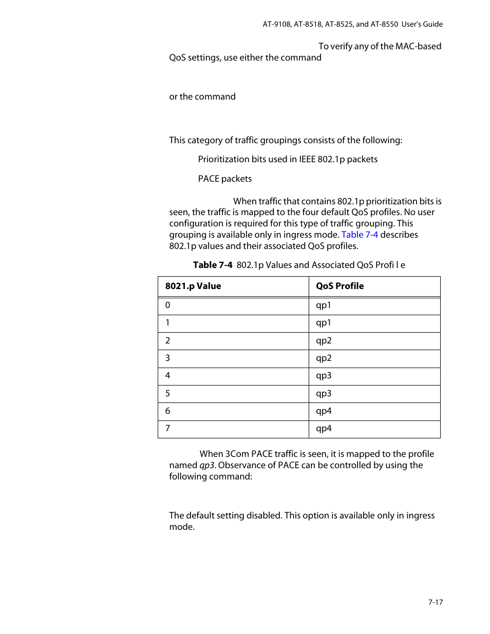 Packet groupings, Packet groupings -17 | Allied Telesis AT-8550 User Manual | Page 123 / 260