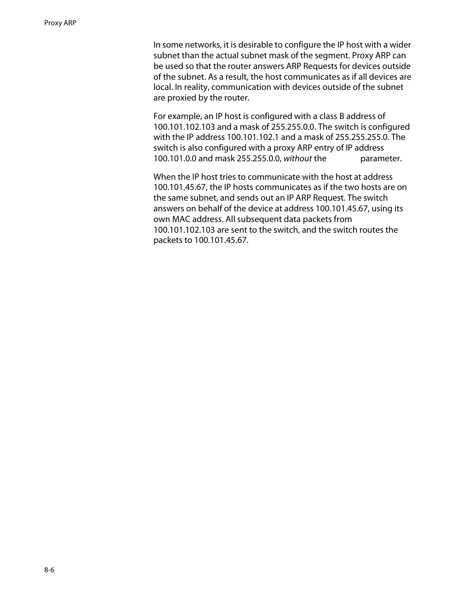 Proxy arp between subnets, Proxy arp between subnets -6 | Allied Telesis AT-8550 User Manual | Page 134 / 260