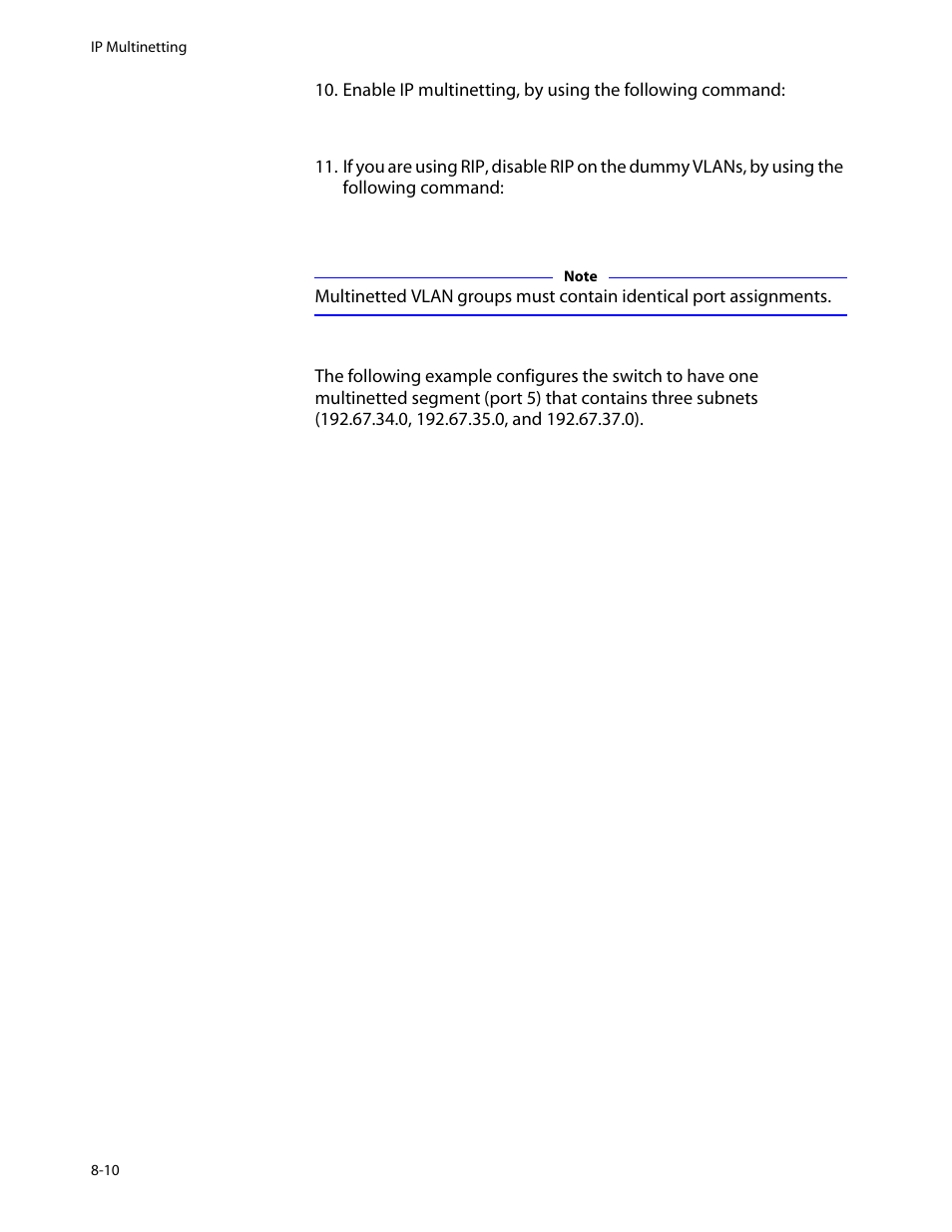 Ip multinetting examples, Ip multinetting examples -10 | Allied Telesis AT-8550 User Manual | Page 138 / 260