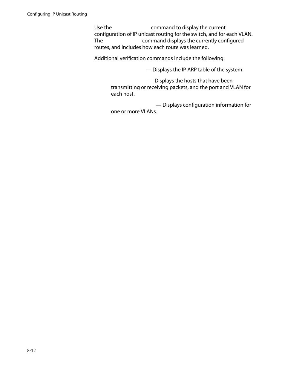 Verifying the ip unicast routing configuration, Verifying the ip unicast routing configuration -12 | Allied Telesis AT-8550 User Manual | Page 140 / 260