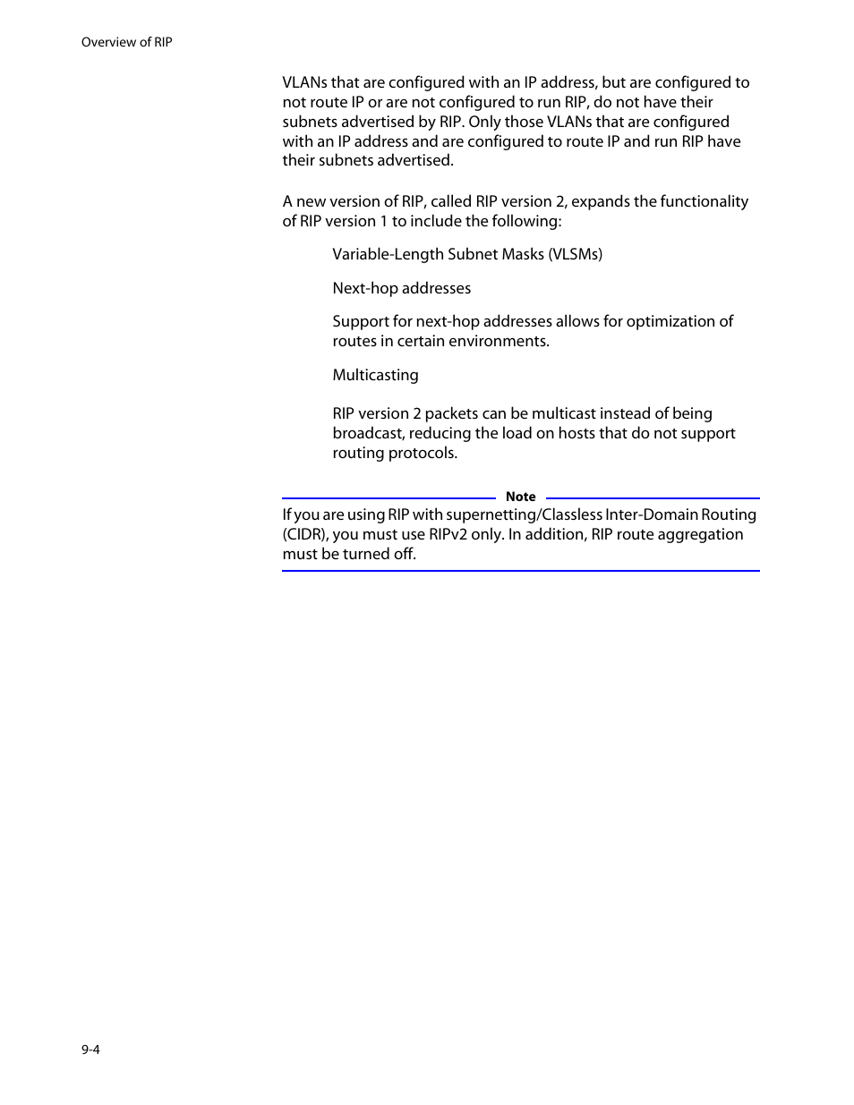 Route advertisement of vlans, Rip version 1 versus rip version 2 | Allied Telesis AT-8550 User Manual | Page 158 / 260