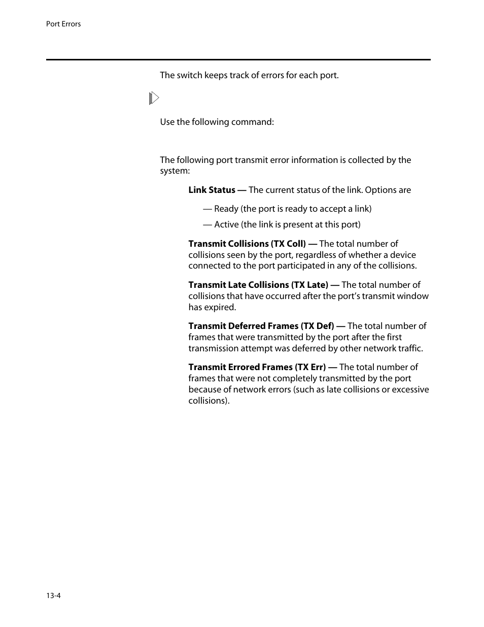 Port errors, Port errors -4 | Allied Telesis AT-8550 User Manual | Page 224 / 260