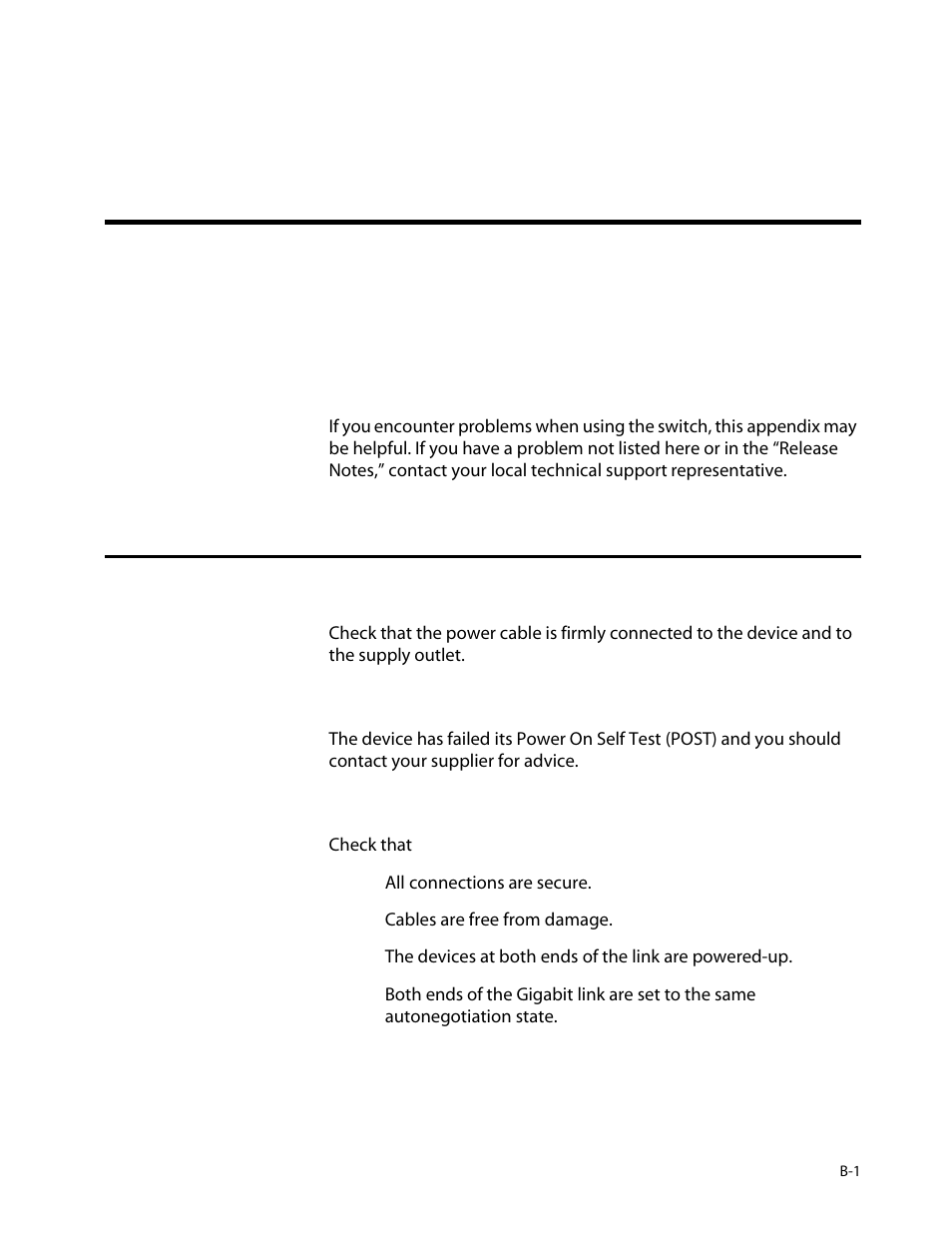Appendix b, Troubleshooting, Leds | Allied Telesis AT-8550 User Manual | Page 245 / 260