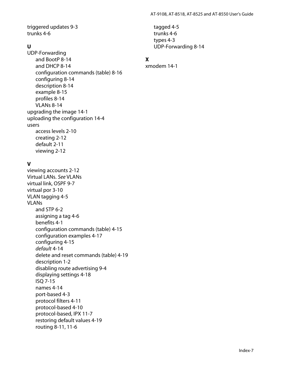 Allied Telesis AT-8550 User Manual | Page 259 / 260
