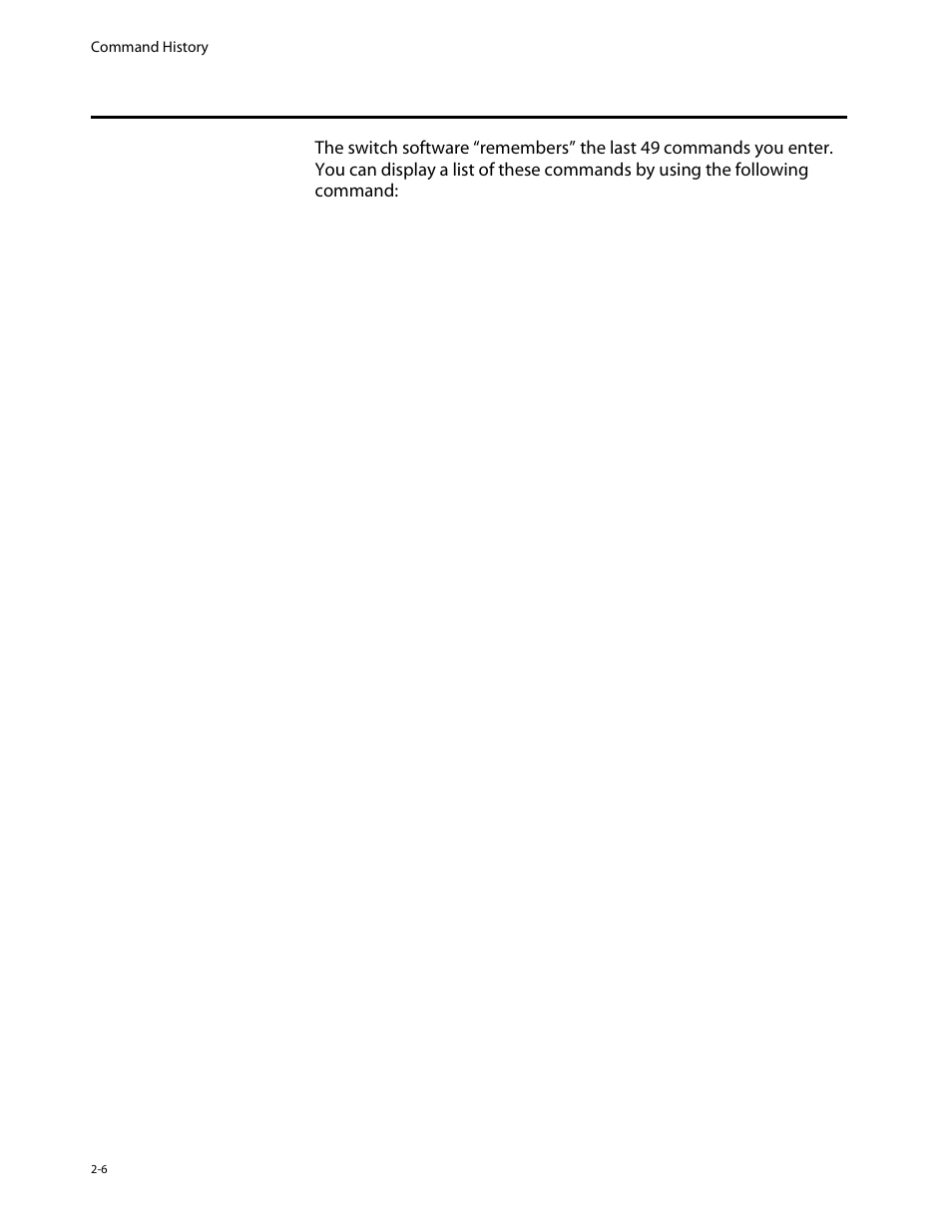 Command history, Command history -6 | Allied Telesis AT-8550 User Manual | Page 30 / 260