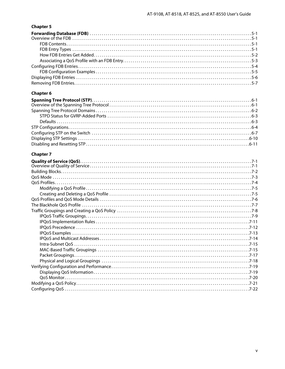 Allied Telesis AT-8550 User Manual | Page 5 / 260