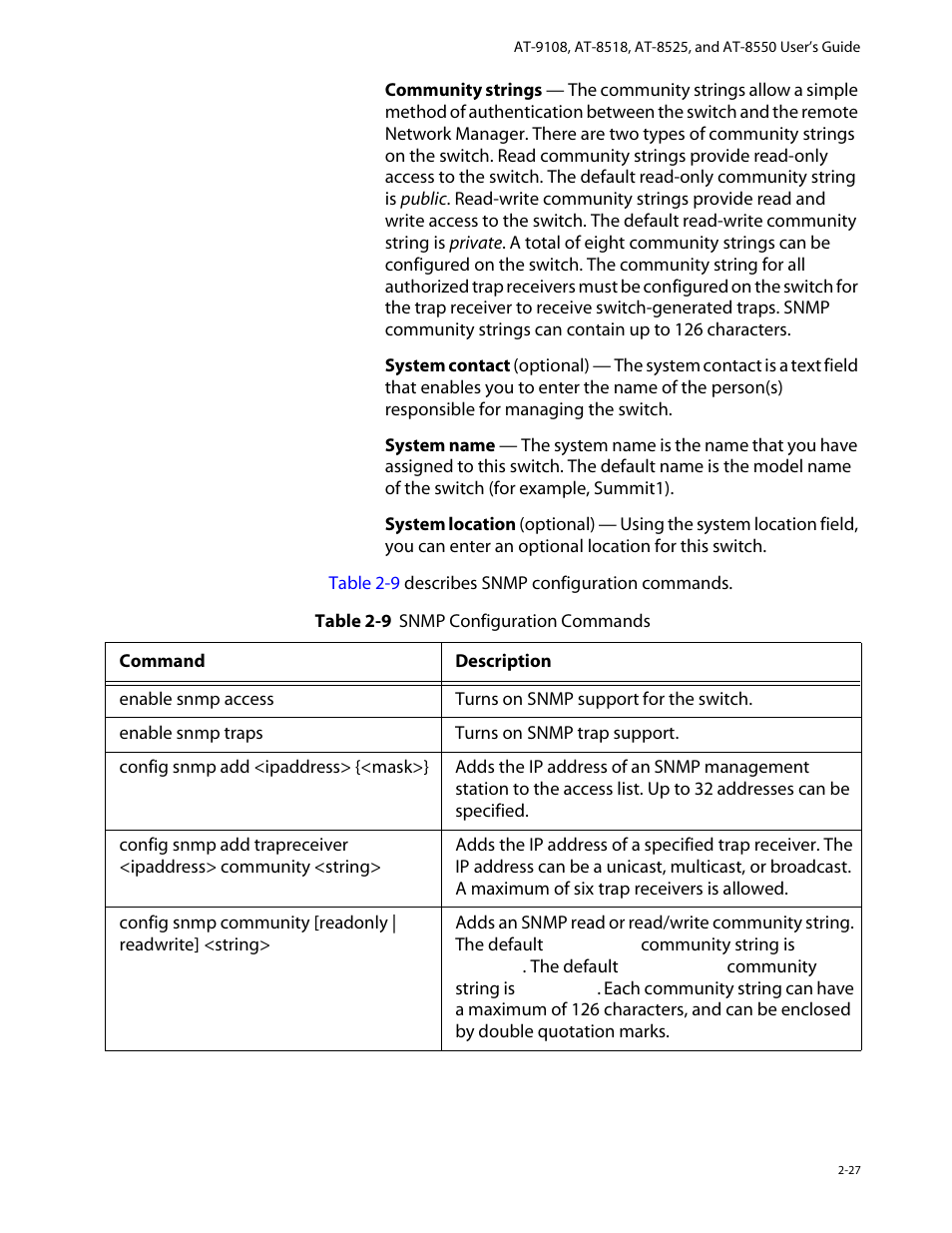 Allied Telesis AT-8550 User Manual | Page 51 / 260