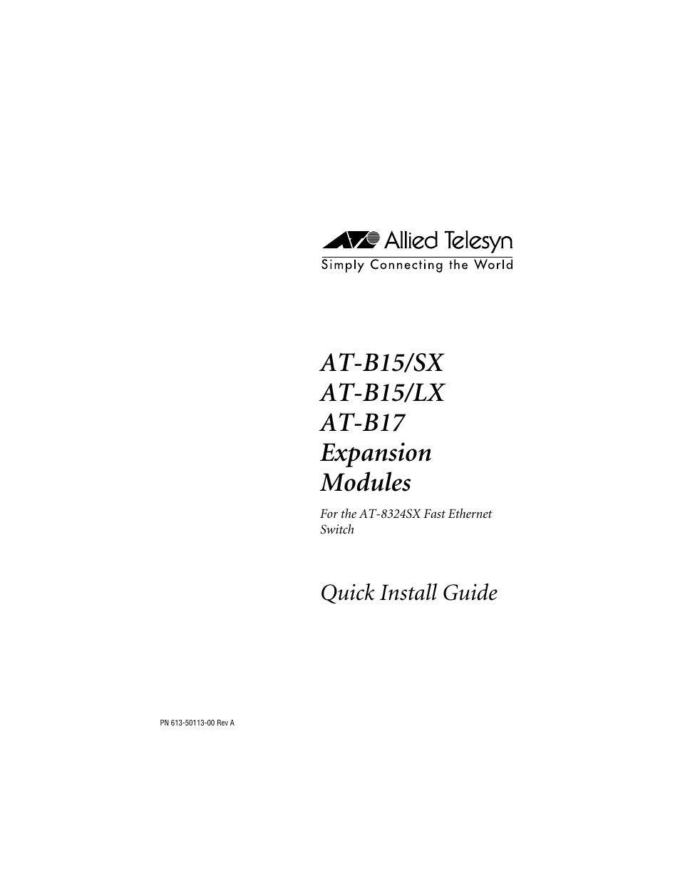 Allied Telesis AT-B17 User Manual | 36 pages