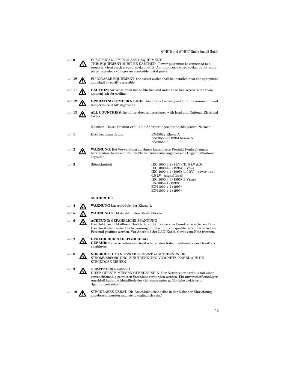 Allied Telesis AT-B17 User Manual | Page 23 / 36